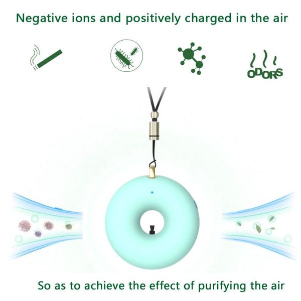 

hands-air purifier noiseless abs mini neck hanging freshener usb car household negative ion cleaner generator