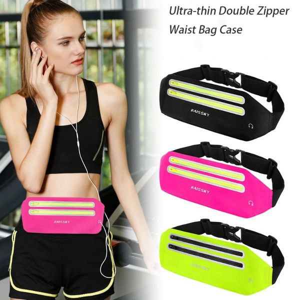 

cell phone pouches haissky running sport waistbag for 12 pro max 11 xr xs 7 8 plus ultral-thin cycling belt pouch samsung s21 s20
