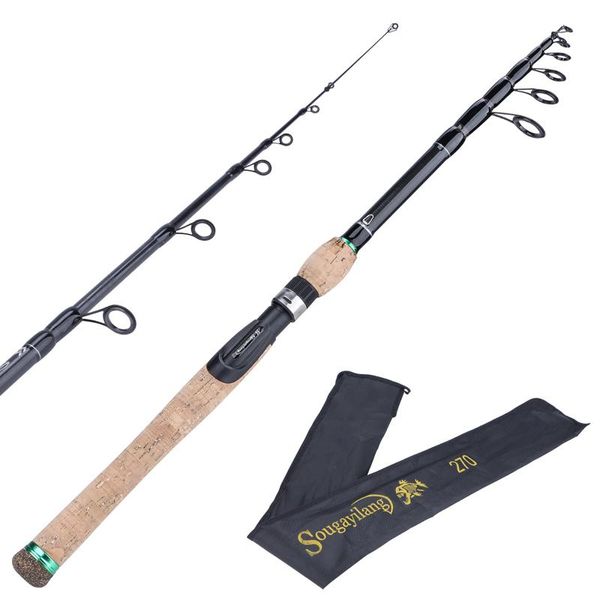 

boat fishing rods sougayilang lure rod 1.8m 2.1m 2.4m 2.7m carbon fiber cork wood handle spinning pole tackle