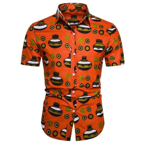 

men's shirt national style men's fashion size short sleeve shirt, White;black