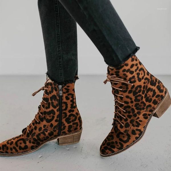 

boots women ankle low heels vintage pu leather lace up shoes woman chaussure zapatos mujer gladiator plus size booties d15291, Black