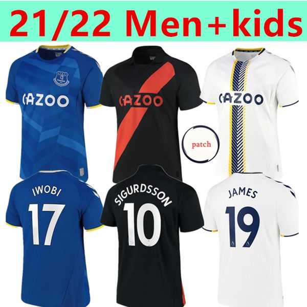 

21 22 james rodriguez soccer jerseys richarlison allan calvert lewin digne doucoure football shirts home away 3rd 2021 2022 men+kids kits sp, Black;yellow