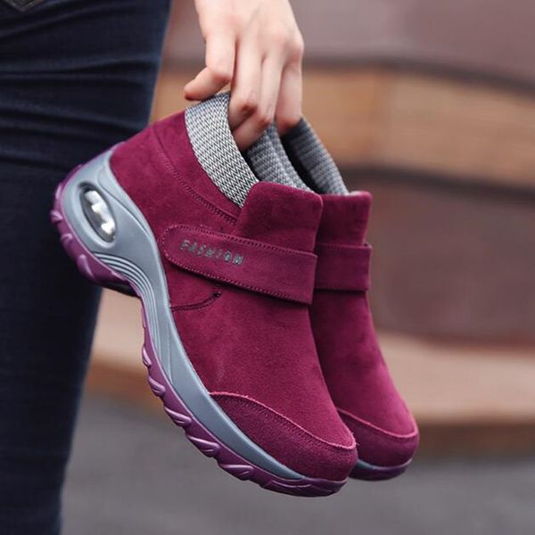 Altura Aumento da Marca Sneakers Mulheres Almofada Esporte Sapatos Mulheres Tênis Feminino Feminino Anti-Slip Plataforma Sapatos Jogging Gym Shoes 2022