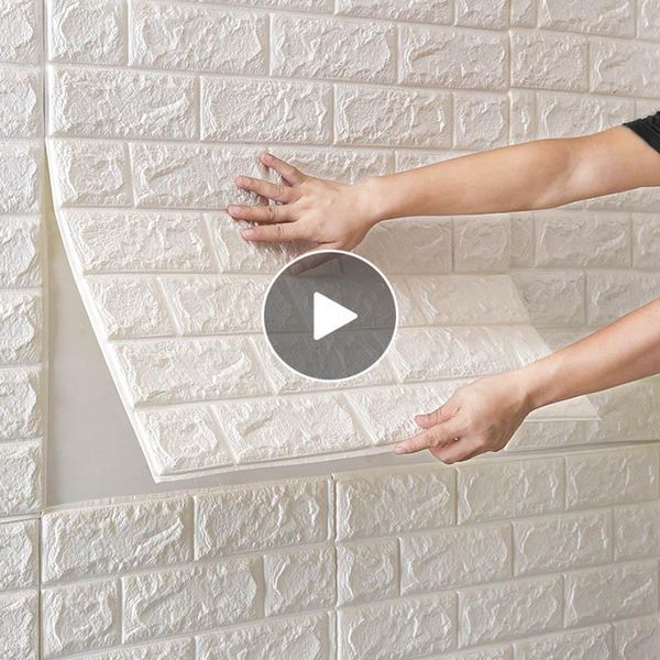 

window stickers 77*70cm diy pe foam 3d self adhesive panels wall home decor embossed brick