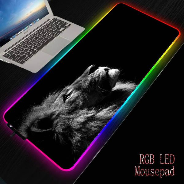 

mouse pads & wrist rests mrg black lion rgb led computer deskmice pad rubber base or for gamer gaming