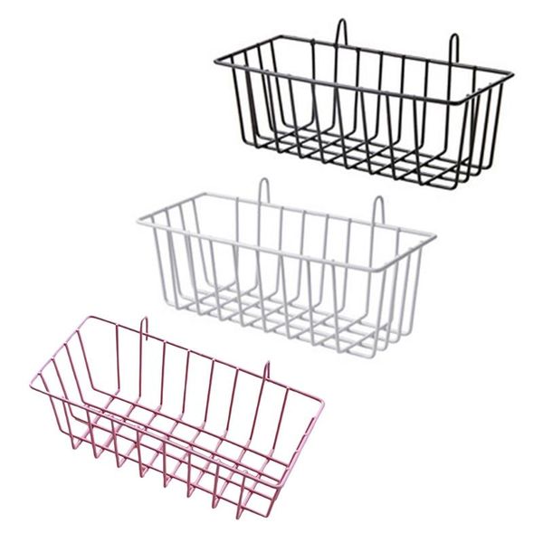 

storage baskets nordic wrought iron hanging basket ornaments po wall grid panel display shelf organizer rack
