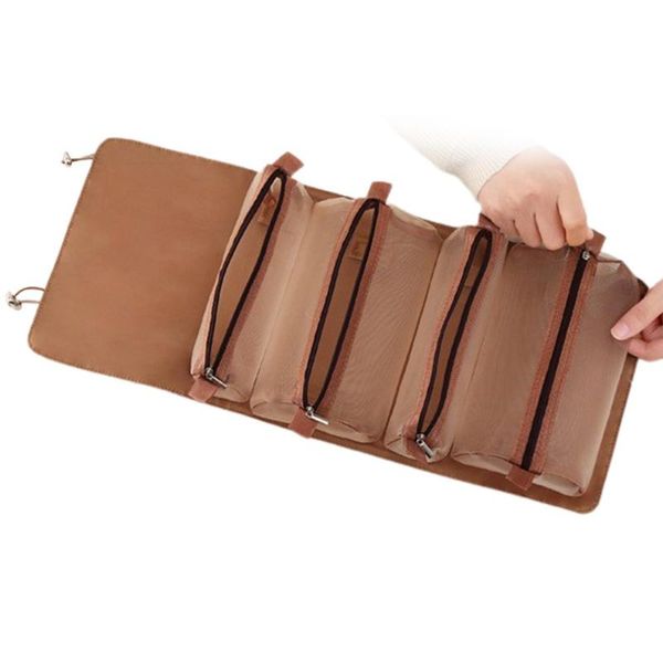 

storage bags detachable nylon makeup bag portable large-capacity four-in-one folding travel cosmetic toilet