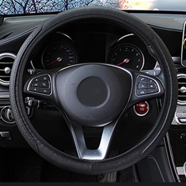 

steering wheel covers black cover breathable decoration interior 1pcs accessories