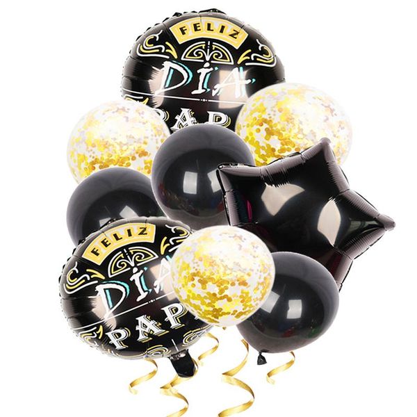 

party decoration spanish happy father's day helium globos feliz dia super papa foil balloon father mother home supplies