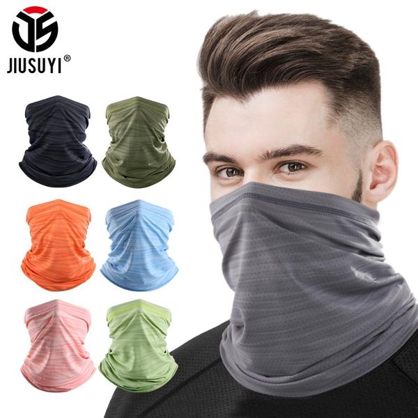 

scarves sports scarf summer cool bike headwear uv protection breathable neckerchief running elastic bandana men women cycling equipment, Blue;gray