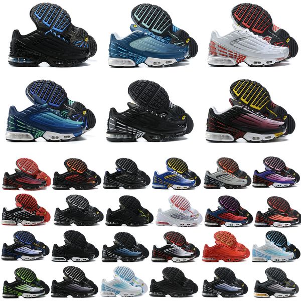 Tuned Men's Running Shoes - Topo Pack: Parachute Sunset Red/Blue, Triple Black/White/Gold, Cool Grey/Hyper Violet - TN3 III Technology