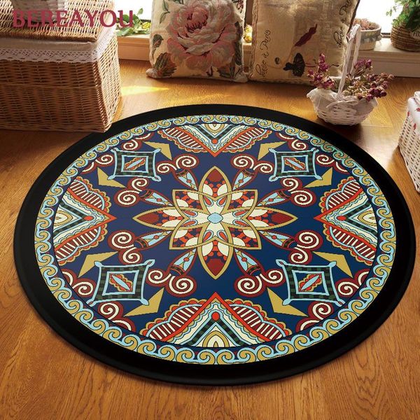 

bohemia rugs ethnic round carpet for home living room kids floor door mat luxury retro bathroom rug tapis chambre carpets