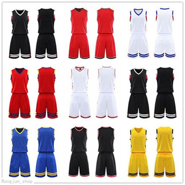 

2021 men team basketball jersey sets pantaloncini da basket sportswear running clothes white black red purple green 36 2106