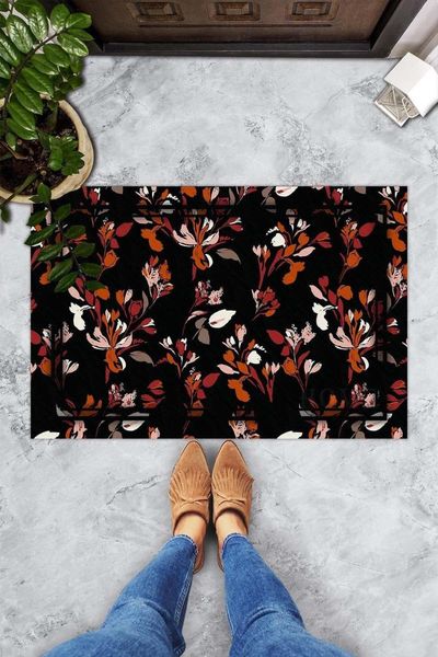 

carpets flowers door mat bedroom kitchen bath floor mats home entrance multipurpose doormat non-slip 45*70cm