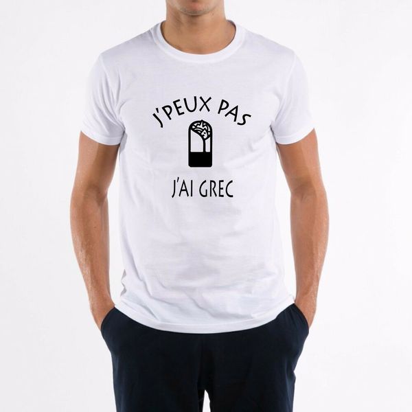 

mens t-shirt i cannot i greek, White;black
