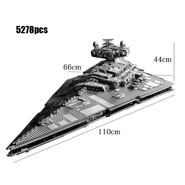 

81098 star plan toys imperial star buidling blocks destroyer ucs fighters bricks educational model kids birthday gifts 75252
