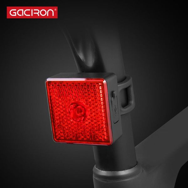 

bike lights gaciron w08-40a smart warning tail light reflex waterproof 40lumens two installations led lamp accessories