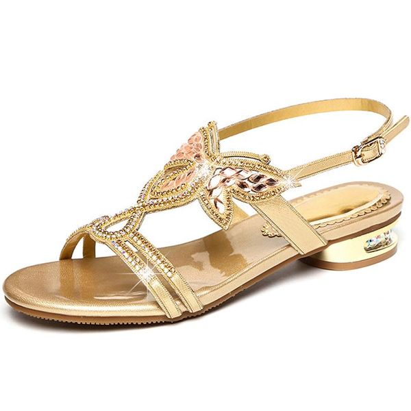 

dress shoes low-heel women's sandals rhinestone flowers banquet heels female genuine leather buckle slippers ladies flat shose sh101, Black