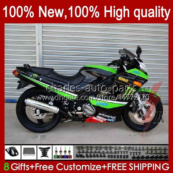 OEM Bodys for Kawasaki Ninja ZZR250 1990 1991 1998 1998 1995 1999 1999 1999 Bodywork 54HC.60 Verde Negro Novo ZZR-250 ZZR 250 CC 90 91 92 93 94 95 97 99 99