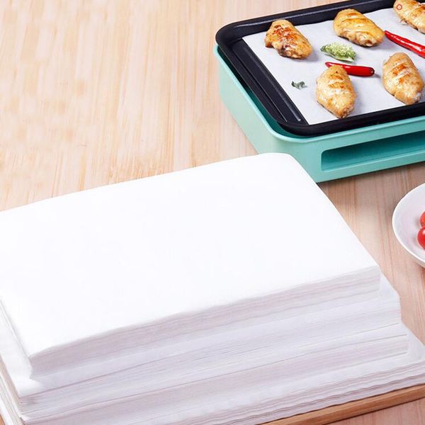 Große Größe 60*70 cm Rechteck Backmatte Backpapier Quadratische Papierauskleidung BBQ Ofen Patty Hamburger Papier Kuchen Antihaft-Backwerkzeuge