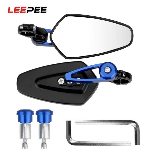 

motorcycle mirrors leepee 1 pair 7/8" 22mm bar end rear motorbike scooters rearview mirror for cafe racer side view