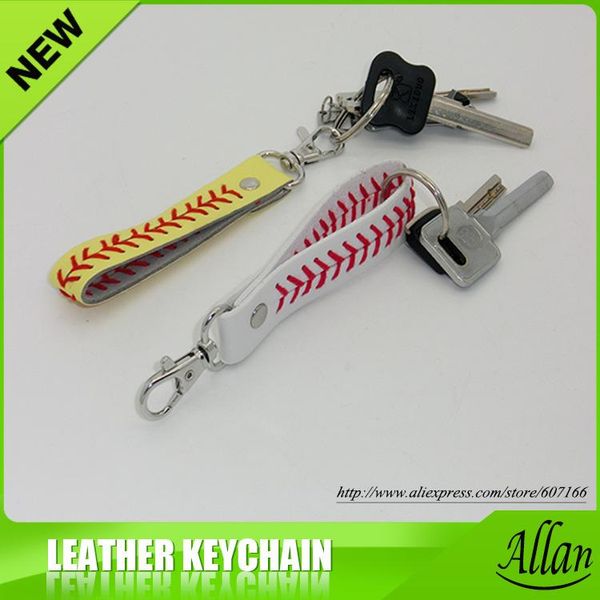 

keychains 2021 softball baseball seamed leather, Silver