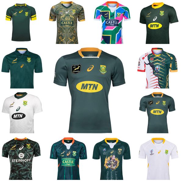 

19 20 thailand africa shirt african 100th anniversary rugby jersey champion joint version national team shirts, Black;gray