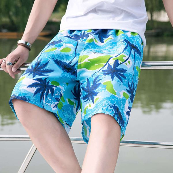 

Men's shorts 2020 summer trend shorts beach pants men's casual Capris cargo tail net, White;black
