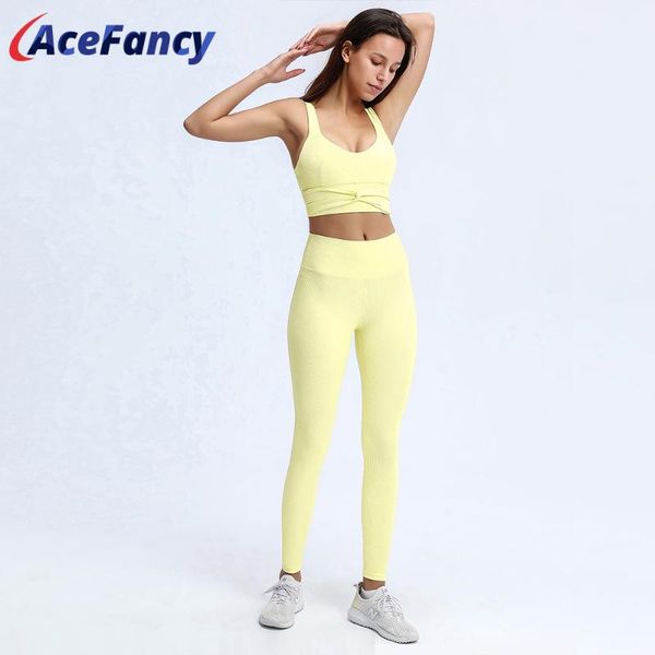 

acefancy yoga sets women gym clothes zc20291 leggings and crop 2pcs clothing sports wear for set outfit