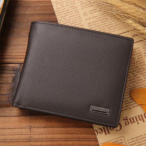 

business men's pu leather short wallet black small holder for men casual brief male coin purse mini clutch bags wallets, Red;black