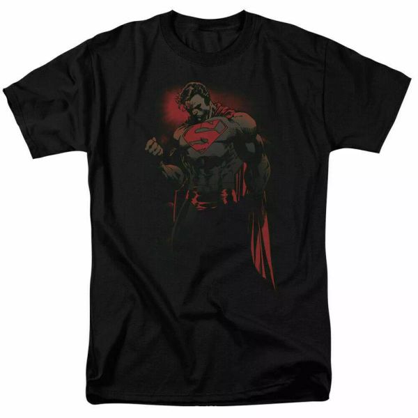 

red son superman t shirt licensed comic book movie tee black, White;black
