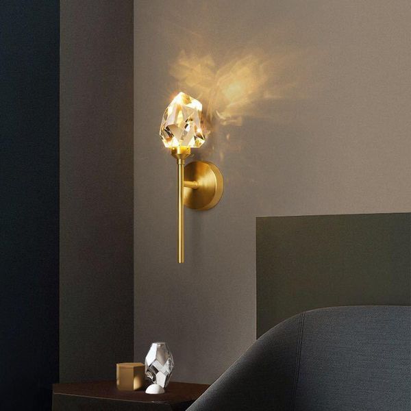 

crystal wall lamp living room background corridor stair modern bedroom bedside atmosphere