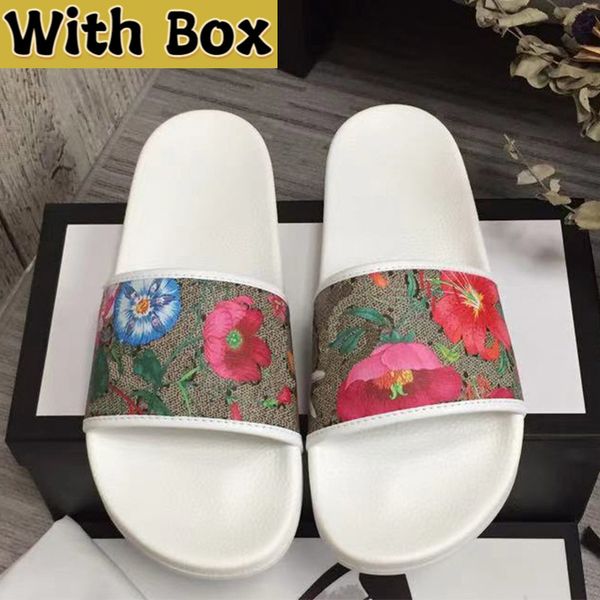 

designers 2022 slides slippers shoes summer wide flat slipper leather rubber flats sandal beach sandals luxury brand men women slide with, Black