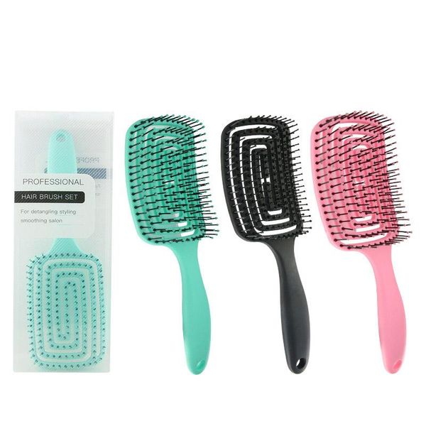 

hair brushes big curving comb retro oil head fluffy styling smooth hairdressing women salon tools, Silver