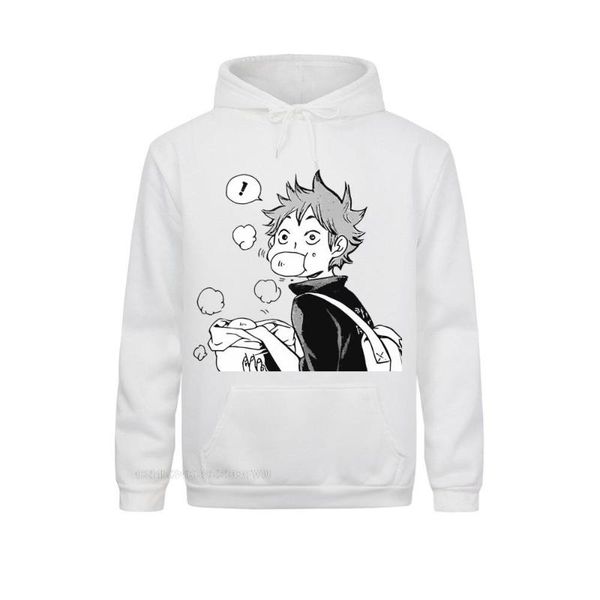 

men's hoodies & sweatshirts fashion hinata shoyo nikuman pullover hoodie men vintage women haikyuu volleyball manga camisa, Black