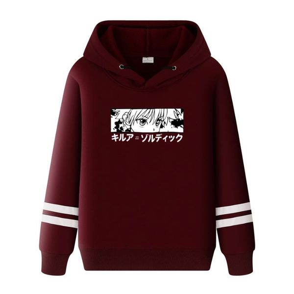 

men's hoodies & sweatshirts autumn winter cartoon hisoka fashion men women casual hooded street harajuku pullovers, Black