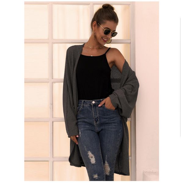 

fashion sweater 2021 autumn winter front open oversize cardigan, White;black