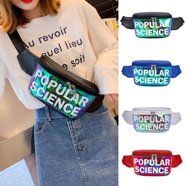 

waist bags fashion lady wild cool letter colorful leather shoulder bag crossbody chest
