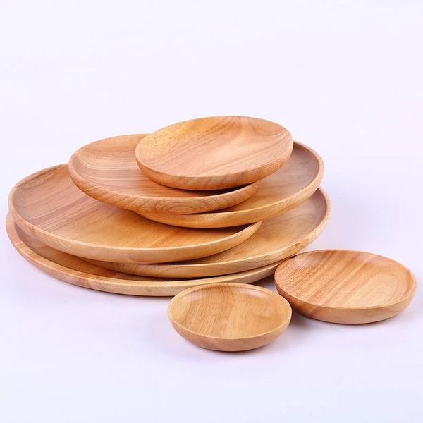 

fruit solid wood plate dishes saucer tea coffee dessert dinner storage cake holder tray & plates