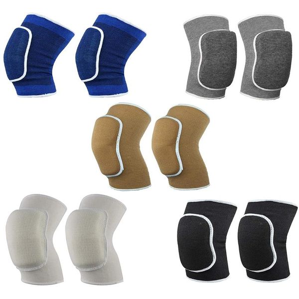 

sponge thickened knee protection, for basketball and volleyball players hip hop training elbow & pads, Black;gray