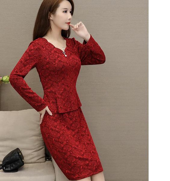 

2021 spring and autumn fashion long sleeve women's dress @203, Black;gray