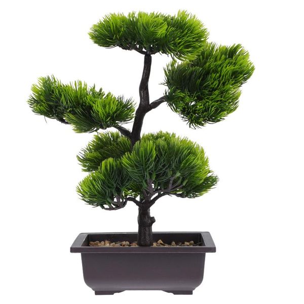 

decorative flowers & wreaths 1pc realistic fake pine tree decor simulation potted plant bonsai