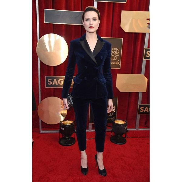 

navy 2 piece set velvet women business suits blazer office female trouser custom bespoke 100% b09 women's two pants, White