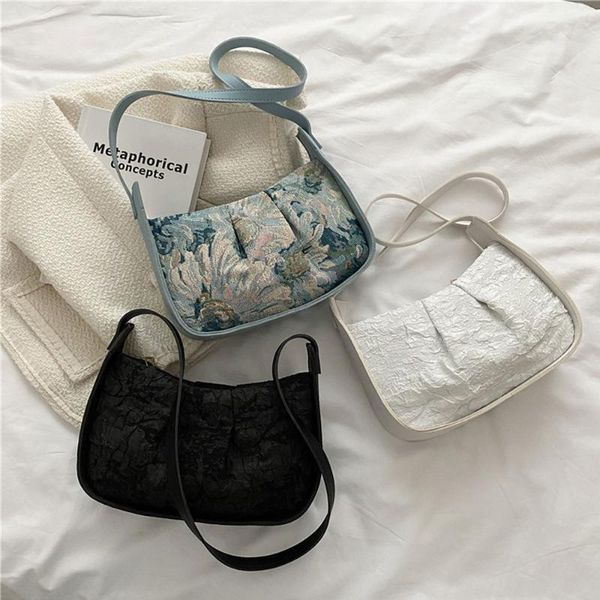 

evening bags retro fashion shoulder for women trendy vintage underarm bag female small casual handbag ladies mini floral clutch