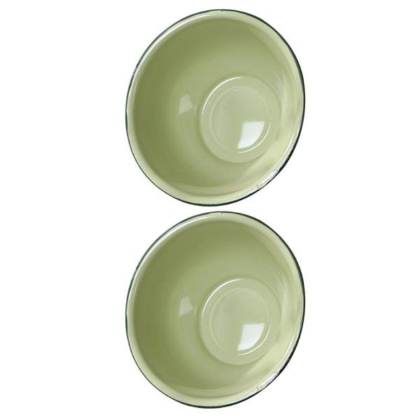 

bowls 2pcs thickened vintage style containers storage basins