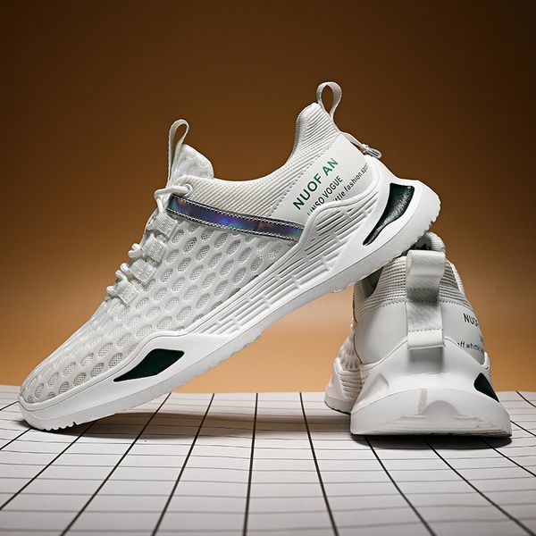 

outdoor white sneakers for men breathable mesh platform men shoes casual lace lightweight mens trainers zapatillas hombre