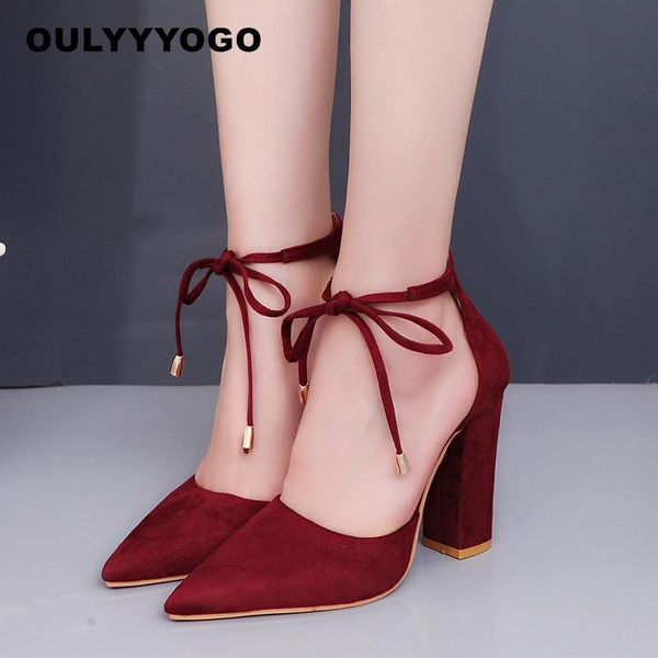 

spring & summer female pumps women's shoes korean style high heels(.5cm) pointed toe 7 colors ankle strap sandals size: 35~~43, Black