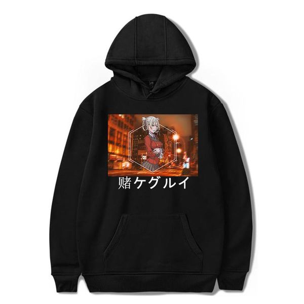 

men's hoodies & sweatshirts kakegurui winter hoodie casual harajuku women korean style pullover fashion cool warm sweatshirt long sle, Black