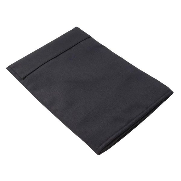 

aprons universal men kitchen cooking waist apron short waiter with double pockets (black)