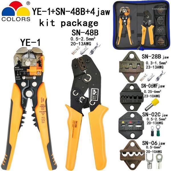 

kit stripping cutting wire pliers y1 suit tools sn-48b 0.5-2.5mm2 4jaw for plug/tube/insulation terminal tools11